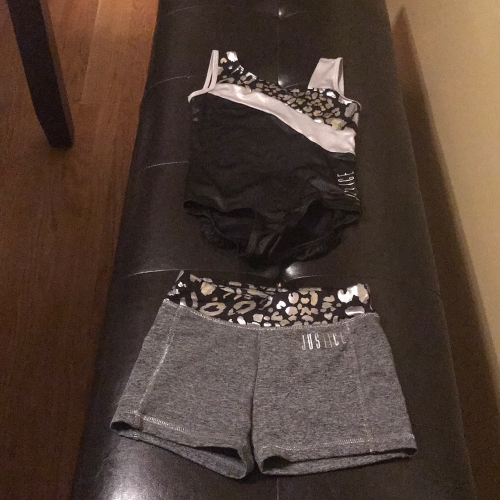 Gymnastics leotard and matching shorts!